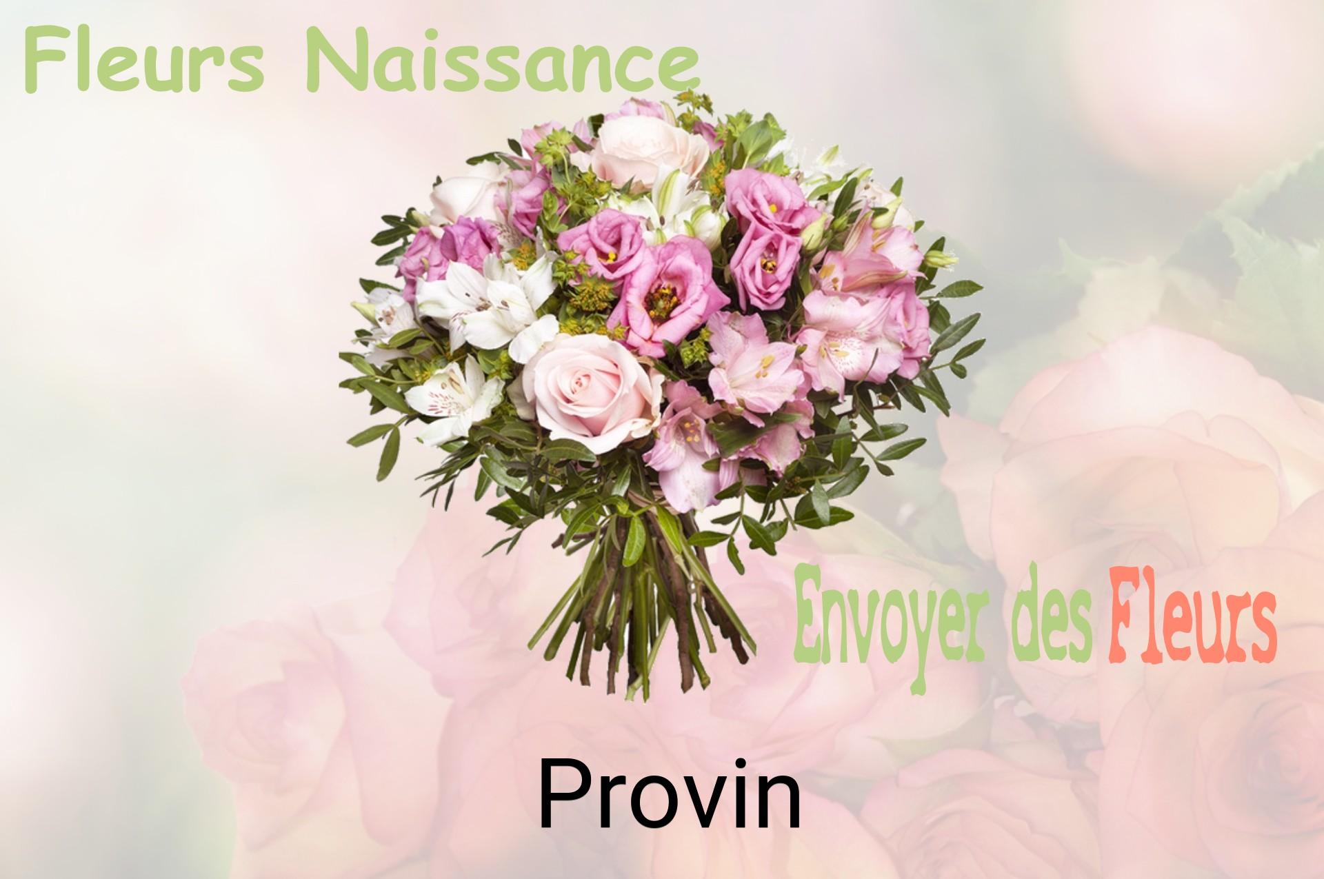 Bouquet de fleurs de naissance livré à Provin